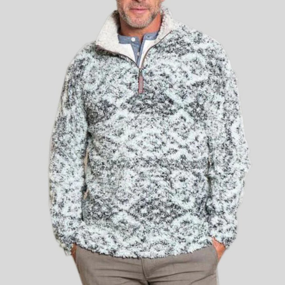 True Grit Tribal Frosty Tipped 1/4 Zip Pullover